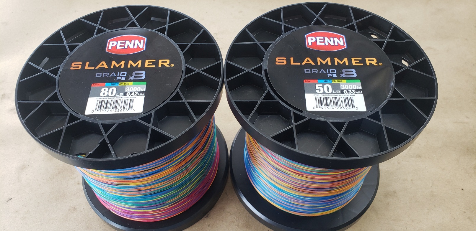 Penn Slammer Braid Solid Rainbow Braid